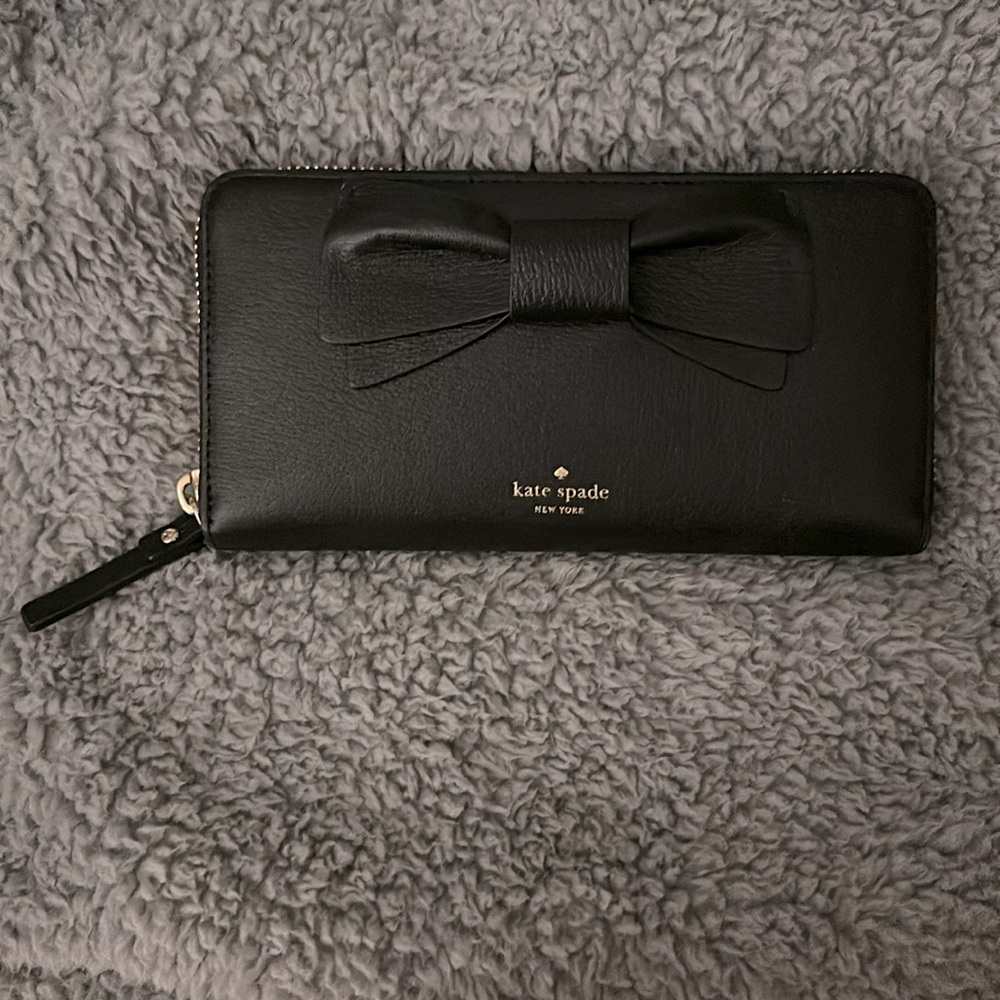 Kate Spade Black Wallet with Bow